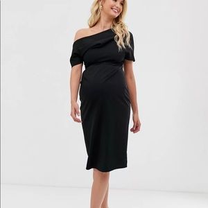 ASOS DESIGN Maternity Pleated Shoulder Pencil Dress 4